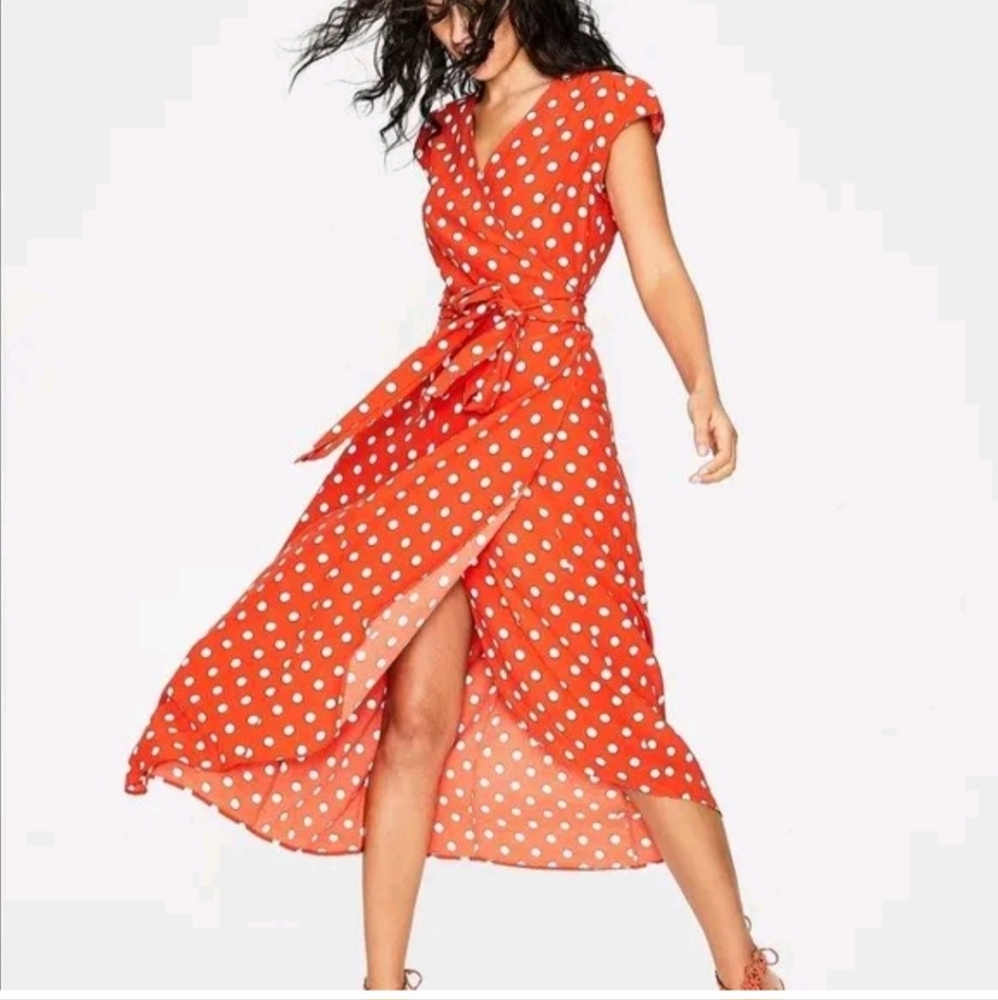 Boden Antonia‎ Polka Dot Wrap Dress  size 6p